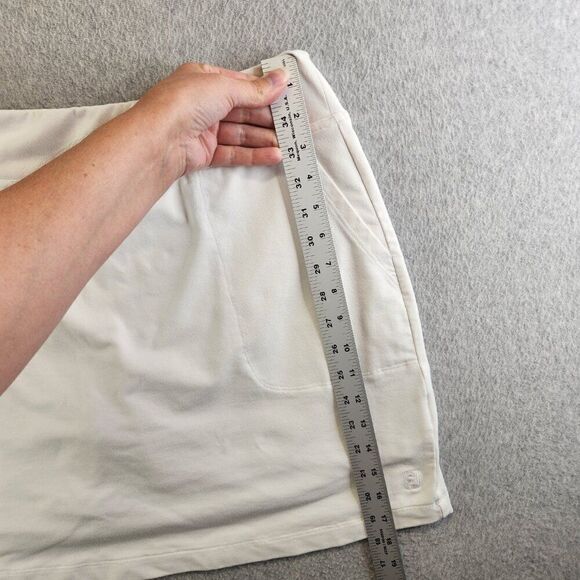 Footjoy Skort Womens L White Jersey Knit Zip Pocket Short Lined Skirt Golf FJ - Picture 10 of 13